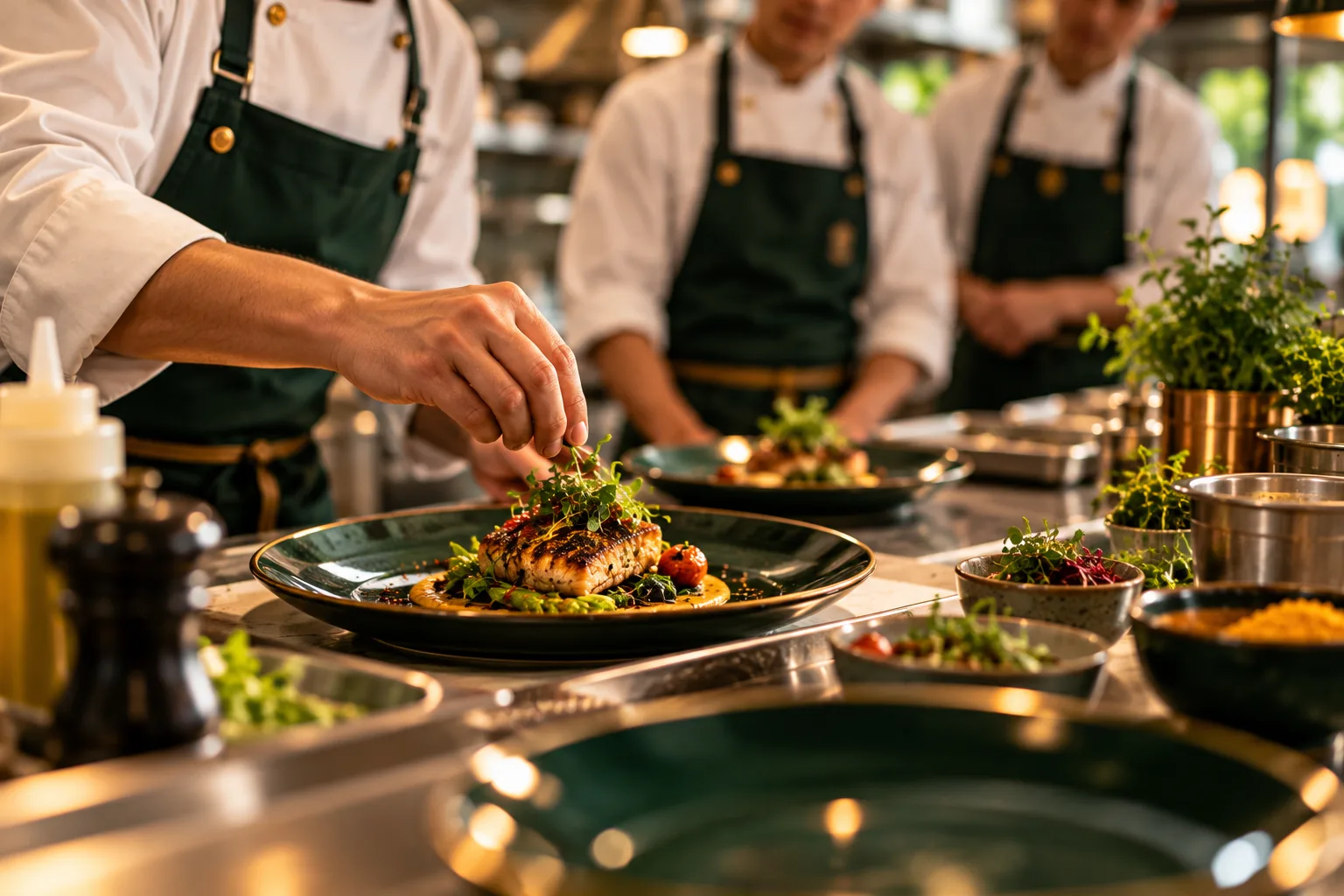 Cinematic Fine Dining Plating Moment